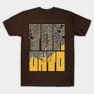 Toronto, Canada City Map Typography - Pastel T-Shirt